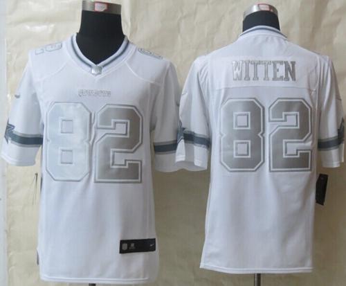 Nike Cowboys #82 Jason Witten White Men's Stitched NFL Limited Platinum Jersey